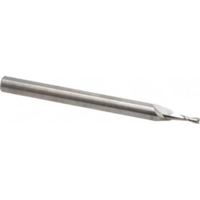 RobbJack 0.048, 0.144 LOC, 1/8 Shank Diam, 1-1/2 OAL, 2 Flute, Solid Carbide Square End Mill Single End, Uncoated, Sp...